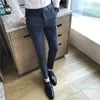 Designer-Mens Fashion Boutique Solid Color Formal Groom Wedding Dress Suit Pants / Mens Slim Official Business Suit Pants / Male Trousers1