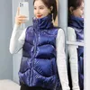 Roze Jassen voor Dames Winter Warm gewatteerde Puffer Gilet Vesten Mouwloze Parkas Jas Wit Duck Down Coat Fall Gilet Women 211008