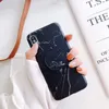 Mode marbre pierre étuis pour iPhone 13 12 mini 11 Pro XS MAX XR 8 Plus souple TPU Samsung S21 Ultra A52 A72 coque de téléphone personnalité cool