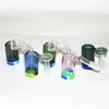 DHL coloré narguilé Ash Catcher 14mm mâle femelle joint avec récipient en silicone cendrier en verre fumer conduites d'eau bong plate-forme pétrolière bulle