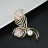 European and American Fashion Athens Ladies Womens Uniform Flower Brooch Light Luxury Romantic Wedding Jewelry Gifts