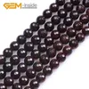 Natural Dark Red Garnet Faceted Round Loose Beads For Jewelry Making Strand 15 inches DIY Necklace Bracelet Whole 4mm-12mm