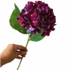 유럽 ​​가짜 단일 18cm 머리 수국 꽃 지점 시뮬레이션 유화 수국 웨딩 홈 장식 인공 꽃 20 색