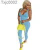 여성 Jumpsuits 디자이너 슬림 섹시한 롬퍼 서스펜 조끼 깊은 V 넥 슈퍼 탄성 작은 핏 스트립 legging bodysuits 6 색