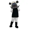 Costume de mascotte de mouton noir en peluche d'Halloween Personnage de thème d'anime de dessin animé Fête de carnaval de Noël Costumes de fantaisie Adultes Taille Tenue de plein air