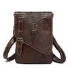 Men Classic Briefcase Genuine Leather Business Office Ipad Bag Lawyer Handbag Portfolio Satchel Alligator Shoulder bag 210809