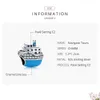 WOSTU 925 Sterling Silver Travel Cruise Ship Perline blu Zirconia Charms Fit Bracciale originale Collana Gioielli di lusso CQC1379 Q0531