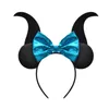 Hårtillbehör Big Bow Headband Mouse Ears Hoop för Halloween Novelty Witch Hairband Gothic Props Theme Creative Party Costume