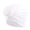 Yeni Büküm Örgü Pan Çiçek Türban Şapka Avrupa ve Amerikan Popüler Bohemian Etnik Hood Düğümlü Şapka Kemoterapi Çörek Kap