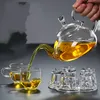 1pc 600ml résistant à la chaleur avec de la poignée haute fleur en verre de café en verre de thé en verre chinois 250 s2