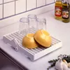 High quality foldable dish plate drying rack organizer drainer plastic storage holder kitchen accessories. Y200429