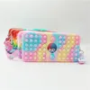 Kırtasiye kutusu fidget oyuncaklar itme kabarcık anti stres çocuk dekompresyon saklama çantası kalem kutusu
