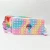 Stationery Box Fidget Toys Push Bubble Anti Stress Kid Decompression Storage Bag Pencil Case