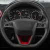 Hand stitched Black Suede Car Steering Wheel Cover For Seat R Leon ST Cupra Ateca FR324A