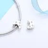 100% 925 Sterling Silver Bella Luna Perline Hollow Star Zircone Charms Fit Braccialetto Europeo per le Donne Regalo di Gioielli di Natale