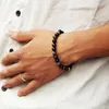 Kralen strengen natuurlijke granaat semiprecious stenen kralen armbanden vrouwen mat zwart onyx chakra voor mannen sieraden vriendschap armband fawn22