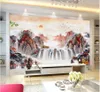 Papel de parede de foto personalizado 3d murais wallpapers tinta paisagem tv fundo parede cachoeira montanha rio pintura decorativa parede papéis de parede