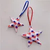 7 cm 9 cm Giorno dell'indipendenza americana Accessori a forma di cuore a cinque stelle Decorazioni per la casa Decorazione alla moda del quarto di luglio DD325