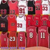 Camisa de basquete Demar DeRozan Zach LaVine Lonzo Ball Derrick Rose 91 Dennis Rodman 33 Scottie Pippen 23 Michael Black Red Jerseys Shirt 2022 75th