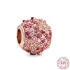 925 argent sterling zircon chaîne de sécurité pendentif perles adaptées au bracelet pandora bricolage dames de luxe bijoux de mode