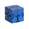 Mini Infinity Funny Magic Cube Aluminium Alloy Anxiety Stress Relief Blocks Toy for Kids Adult