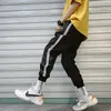 Hot Men's Sweatpants Side Stripe Hip Hop Track Pants Street Wear Skinny Jogger Harem pants Elastic Waist Male Casual Trousers X0723