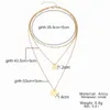 Mode guldfärg multi lager kedja halsband för kvinnor känsliga paljetter långa hängsmycke halsband 2019 bohemiska smycken grossist G1206