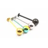 Shippment 50 stks Body Jewelry -16G Lip Wang Dimple 316L Chirurgische Stalen Wang Dimple Long Labret Bar Piercing