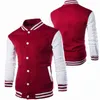 Hoodies Erkekler / Erkek Beyzbol Ceket Moda Tasarım Şarap Kırmızı S Slim Fit Koleji Varsity Harajuku Kazak 211126