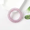 Women Girl Rubber Hair Rope Elastic Hairbands Headband Spiral Shape Coil HairTies Headwear Telephone Wire Line HairAccessories LLS425-WLL