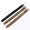 Titta på band Peiyi Waterproof Nylon Watchband 20 22mm Black Green Strap With Pin Buckle For Sport Canvas Chain Deli22