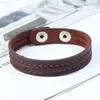 Embroider Arrow charm Bracelet Simple Black Brown Leather Bracelets Women men Fashion Jewelry Will and Sandy