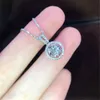 2021 TOP VENDRE LURXE BIELLIR CIRCLE PENDANT 925 STERLING Silver Round Cut White Topaz CZ Diamond Gemstones Eternity Party Women WE229L