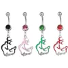 D0743 Snöblomma Mix Colors Belly Navel Button Ring012346389546