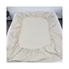 Set di lenzuola 100 set di lenzuola con angoli in lino francese 3 pezzi coprimaterasso elastico Home El Fix coprimaterasso profondo 30 cm