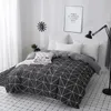 Home Textile Modern Geometric Triangle Duvet Cover with Zipper 1 Piece Polyester Cotton Quilt Comforter Bedclothes Y200423