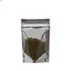 14 * 20 cm Stand Up Clear Self Seal Plastikowa torba opakowań Silver Zip Lock Folia aluminiowa Food Doypack Packing Studka 50 sztuk / Lohigh Quatity