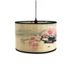 Lamp Covers & Shades Wholesale Bamboo Products Lampshade Printing Retro Style Folk House Decoration Chandelier Lighting Crafts