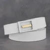 Belts High Quality Smooth Buckle Casual White Designers Men 2.9cm Wide Women Fashion Genuine Leather Black Waistband Fier22