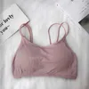 Seksowny biustonosz dla kobiet szkielet bielizna Brassiere Backless Sling Bielizna Cienkie paski Wyściełane Bralette Kobiece Sleeping Tube Top #f 210527