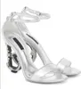 Été De Luxe Keira Sandales Chaussures Femmes En Cuir De Veau Poli D-Baroquel Talons Soirée De Mariage Sexy Lady Sandalias EU35-43 Boîte