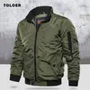 Men's Slim Bomber Jackets Outerwear Casual Long Sleeve Jackes and Coats Clothing Plus Size