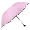 Nieuwe 3-gevouwen stofdichte anti-uv paraplu's zonnescherm paraplu magische bloem koepel zonnebrandcrème draagbare EWD5983