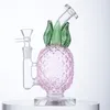 파인애플 봉 물 담뱃대 독특한 큰 유리 봉 5mm 무모한 노란색 녹색 색상 Recycler Dab Rig Bubbler Perc Torus Water Pipes 그릇 WP2194와 두꺼운 오일 굴착 장치