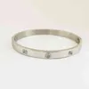 Sollls Steel Fine Jewelry Bangle Zircon Inlay 18K Gold Bangle Bracelet Mulheres