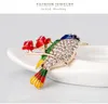 Pins, liga de broches flor de cristal diamante para mulheres bonito design animal pin broche jóias moda acessórios al217