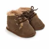 First Walkers First Walkers Babyschuhe für den Winter, 0–18 Monate, Schneestiefel für geborene Jungen, Pu-Leder, Plüsch, weicher Boden für Kleinkinder