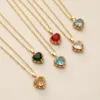 Pendant Necklaces Elegant Heart Necklace For Women Lovers Gold Stainless Steel Crystal Chain Chocker Female Cute Zircon Jewlery