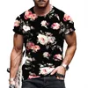 T-shirt pour hommes rayé mode hommes T-shirts d'été mâle surdimensionné t-shirt imprimé drôle décontracté t-shirt pour homme décontracté