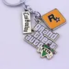 PS4 GTA 5 Game keychain Grand Theft Auto 5 Key Chain For Fans Xbox PC Rockstar Key Ring Holder 4.5cm Llaveros Men Women Trinkets